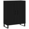 Stylish Highboard Black | 69.5x34x180 cm Engineered Wood