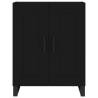 Stylish Highboard Black | 69.5x34x180 cm Engineered Wood