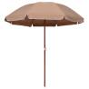 Parasol with Steel Pole 240 cm Taupe Colour taupe Size 240 cm Quantity in Package 1 