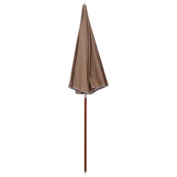 Elegant Taupe Parasol with Steel Pole - 240 cm | HipoMarket