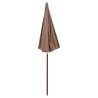 Elegant Taupe Parasol with Steel Pole - 240 cm | HipoMarket