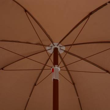 Elegant Taupe Parasol with Steel Pole - 240 cm | HipoMarket