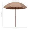 Elegant Taupe Parasol with Steel Pole - 240 cm | HipoMarket