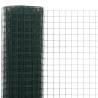 Chicken Wire Fence Steel with PVC Coating 10x0.5m Green