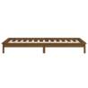 LED Bed Frame Honey Brown 90x200 cm Solid Wood | HipoMarket