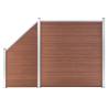 WPC Fence Set 1 Square + 1 Slanted 273x186 cm Brown Colour brown Quantity in Package 1 Model 1 square + 1 slanted 