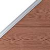 WPC Fence Set 1 Square + 1 Slanted 273x186 cm - Brown