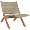 Relaxing Chair Natural Kubu Rattan and Solid Mahogany Wood Colour brown Quantity in Package 1 