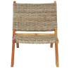 Relaxing Chair - Natural Kubu Rattan & Mahogany Wood