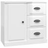 High Gloss White Sideboards - 3 pcs Engineered Wood