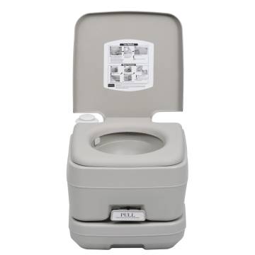 Portable Camping Toilet Grey 10+10 L - Convenient & Durable