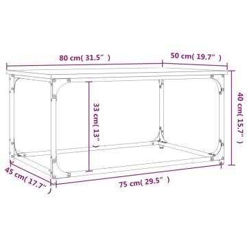 Elegant Brown Oak Coffee Table - 80x50x40 cm | HipoMarket