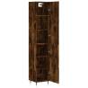 StylishHighboard Smoked Oak | 34.5x34x180 cm | Hipomarket