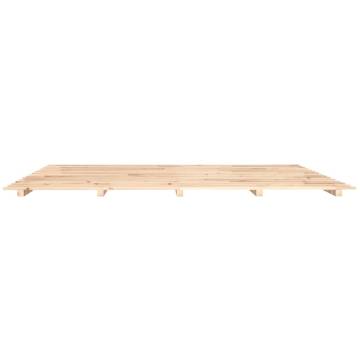 Solid Wood Pine Bed Frame 200x200 cm - Durable & Stylish