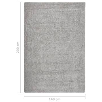 Shaggy Rug Light Grey 140x200 cm - Anti Slip Comfort