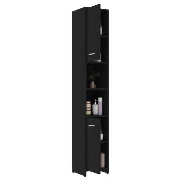 Stylish Bathroom Cabinet Black 30x30x183.5 cm - Hipomarket