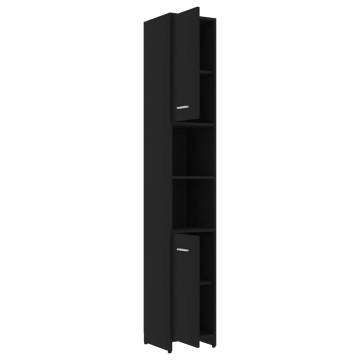 Stylish Bathroom Cabinet Black 30x30x183.5 cm - Hipomarket