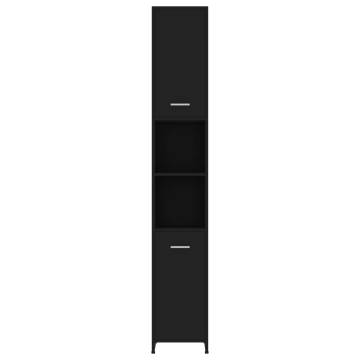 Stylish Bathroom Cabinet Black 30x30x183.5 cm - Hipomarket