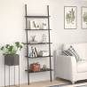 5-Tier Leaning Shelf Black 64x34x185.5 cm Colour black Quantity in Package 1 Height 185.5 cm 