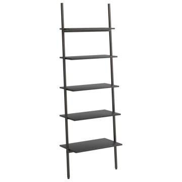 5-Tier Leaning Shelf - Black Storage Solution | HipoMarket