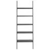 5-Tier Leaning Shelf - Black Storage Solution | HipoMarket