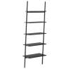 5-Tier Leaning Shelf - Black Storage Solution | HipoMarket