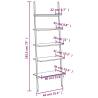 5-Tier Leaning Shelf - Black Storage Solution | HipoMarket