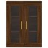 Elegant Wall Mounted Cabinets - Brown Oak - 2 pcs