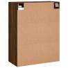 Elegant Wall Mounted Cabinets - Brown Oak - 2 pcs