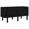 Garden Raised Bed Black - 121x50x57 cm Solid Pine Wood