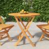 Folding Garden Table 85x76 cm Solid Teak Wood Quantity in Package 1 Shape round 