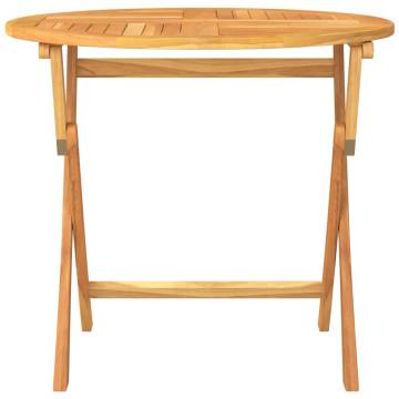 Folding Garden Table 85x76 cm - Solid Teak Wood