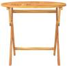 Folding Garden Table 85x76 cm - Solid Teak Wood