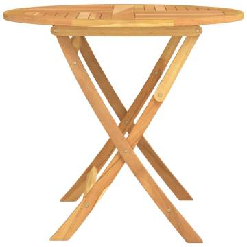 Folding Garden Table 85x76 cm - Solid Teak Wood