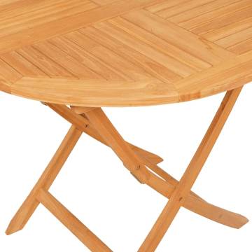 Folding Garden Table 85x76 cm - Solid Teak Wood