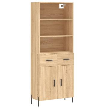 Stylish Highboard Sonoma Oak - Engineered Wood Furniture