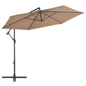 Cantilever Umbrella 300cm Taupe - UV Protection & Durability