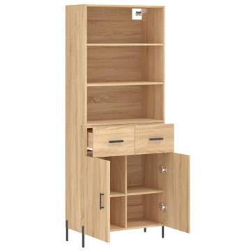 Stylish Highboard Sonoma Oak - Engineered Wood Furniture