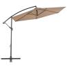 Cantilever Umbrella 300cm Taupe - UV Protection & Durability