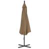 Cantilever Umbrella with Steel Pole 300 cm - Taupe | HipoMarket