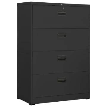 Stylish Anthracite Filing Cabinet - Durable Steel Storage