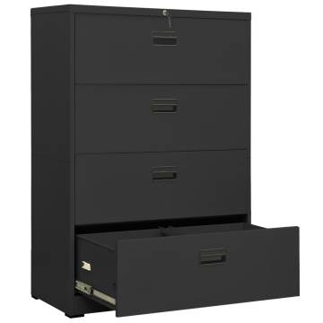 Stylish Anthracite Filing Cabinet - Durable Steel Storage