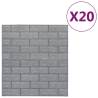 3D Wallpaper Bricks - Self-adhesive Anthracite (20 pcs)