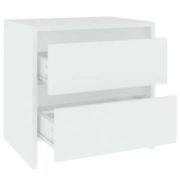 White Bedside Cabinets - Elegant 2 pcs | Hipomarket