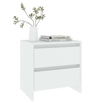 White Bedside Cabinets - Elegant 2 pcs | Hipomarket