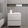 White Bedside Cabinets - Elegant 2 pcs | Hipomarket