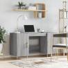 Desk Grey Sonoma 140x50x75 cm Engineered Wood Colour grey sonoma 