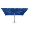 Cantilever Umbrella with LED Lights - 400x300 cm Azure Blue