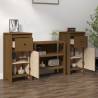 Sideboards 2 pcs Honey Brown - Solid Pine Wood | HipoMarket