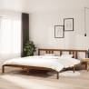 Bed Frame Honey Brown Solid Wood 200x200 cm Colour honey brown Size 200 x 200 cm 